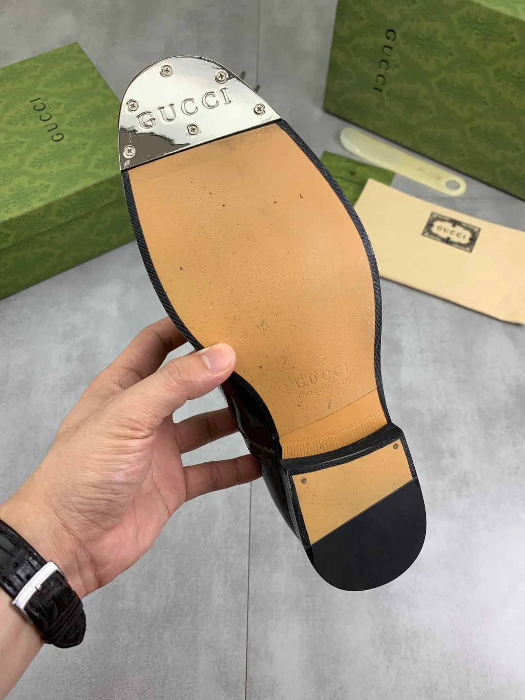 Men's men's shoes 💰P640 [New style] Water dyed cowhide 💰💎💎💎 [Gucci] GUCCI high-end men's formal business leather shoes, original order 1:1! Original imported high-end open-edge beaded calfskin, original metal buckle, imported first-layer cowhide lining for feet. Original high-end outsole, men's shoe size: 39-44 (45 customized) 3️⃣ colors available
